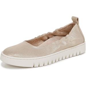 Vionic Womens Uptown Ballet Slip-ons(Soft Gold Leather)