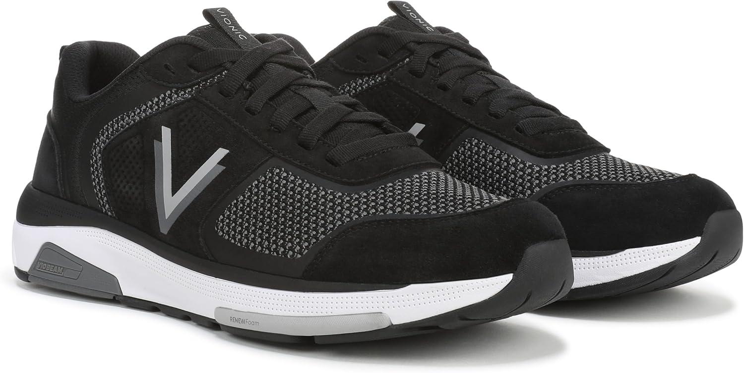 image:imageVionic Mens Walk Strider KnitBlack KnitSuede