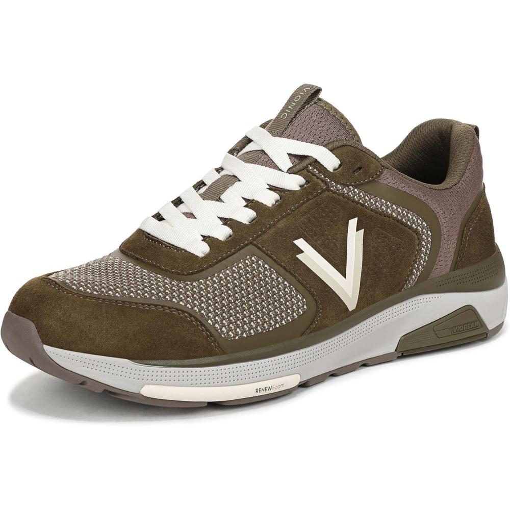 image:imageVionic Mens Walk Strider KnitDark Olive KnitSuede
