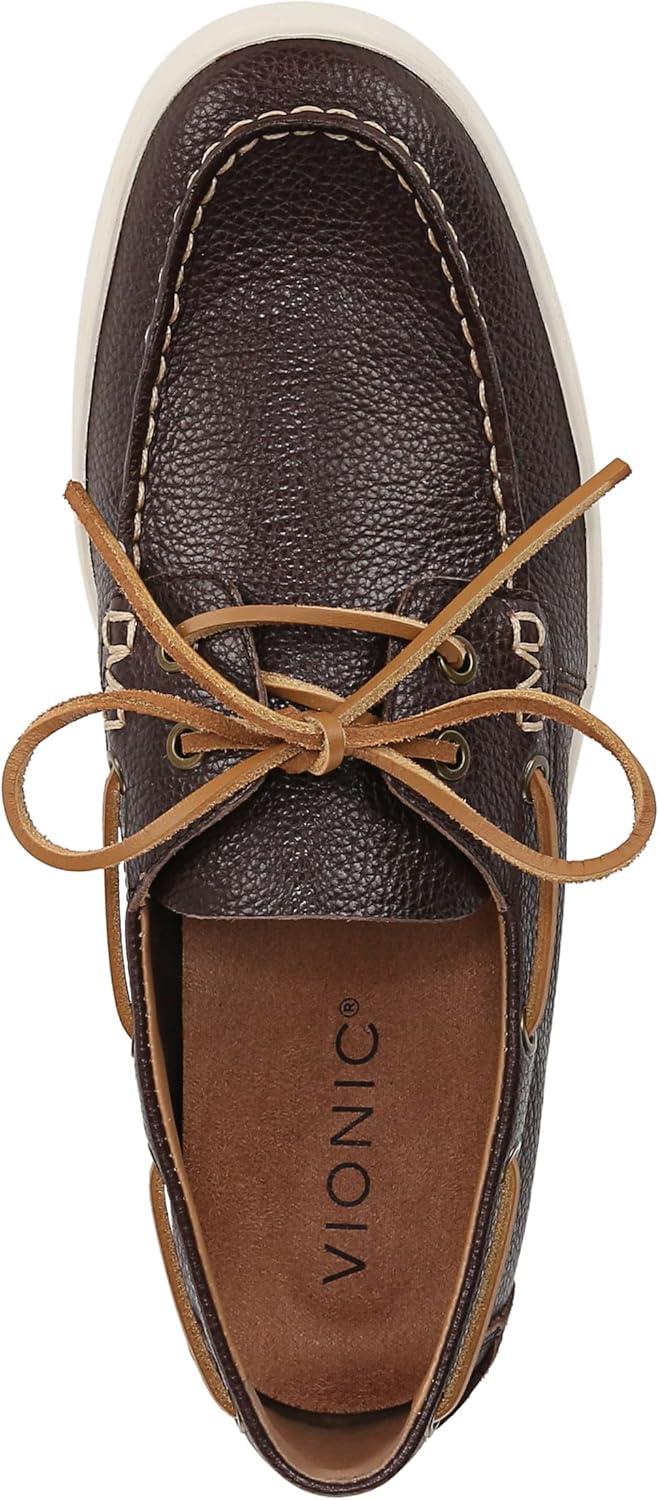image:imageVionic Mens Uptown BoatChocolate Ganache Brown Leather