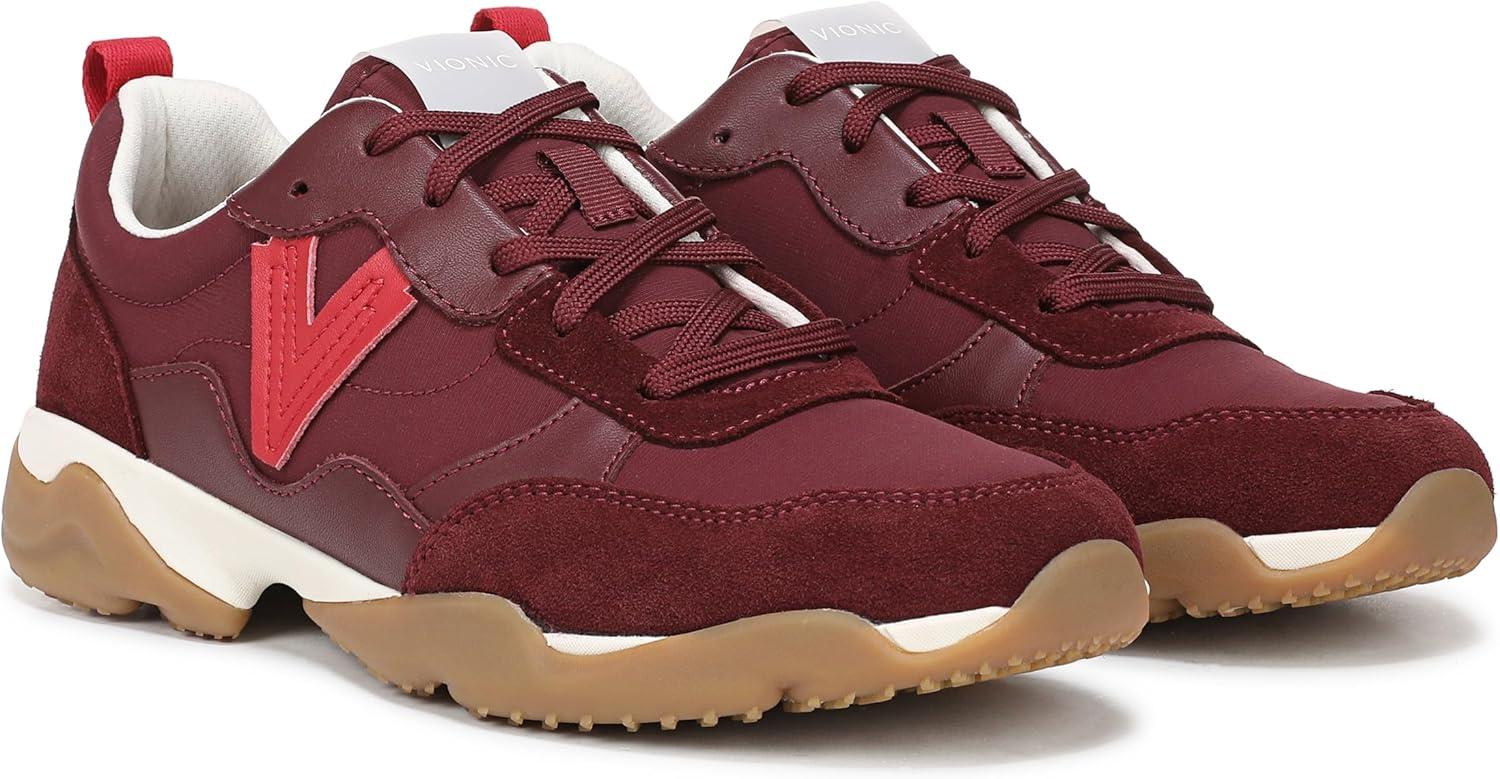 image:imageVionic Womens Walk Slim GlideCherry Jubilee LeatherSuede