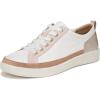 White & Gold Metallic Leather