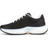 Vionic Womens Walk Quest(Black Faux Leather and Knit)