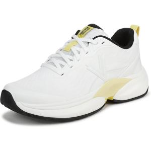 Vionic Womens Walk Quest(White/Black Leather and Knit)