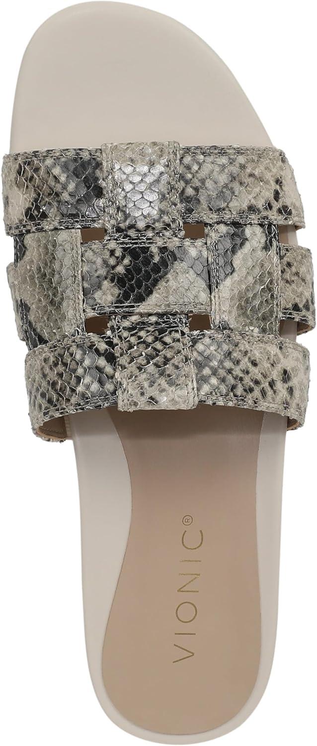image:imageVionic womens GlendoraCream Snake Embossed Leather