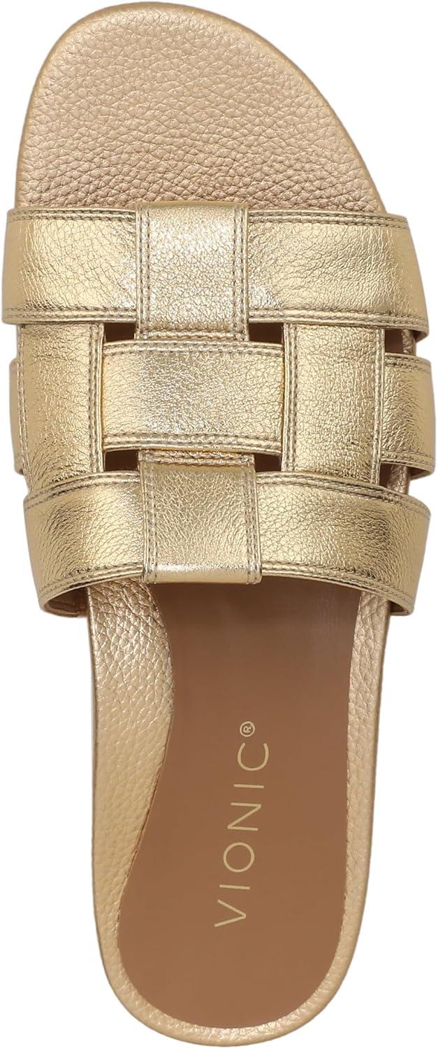 image:imageVionic womens GlendoraGold Metallic Leather