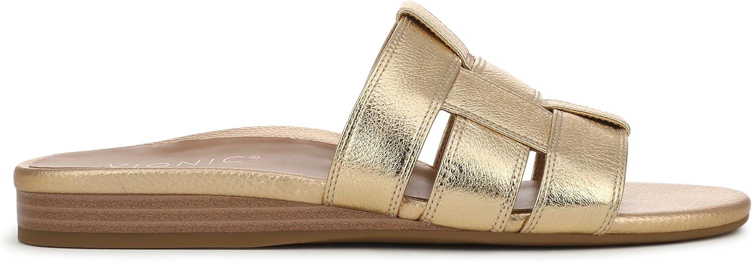 image:imageVionic womens GlendoraGold Metallic Leather