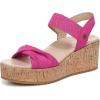 Rose Violet Pink Leather and Suede