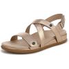 Vionic womens Cypress Strappy Sandals(Bronze Leather)