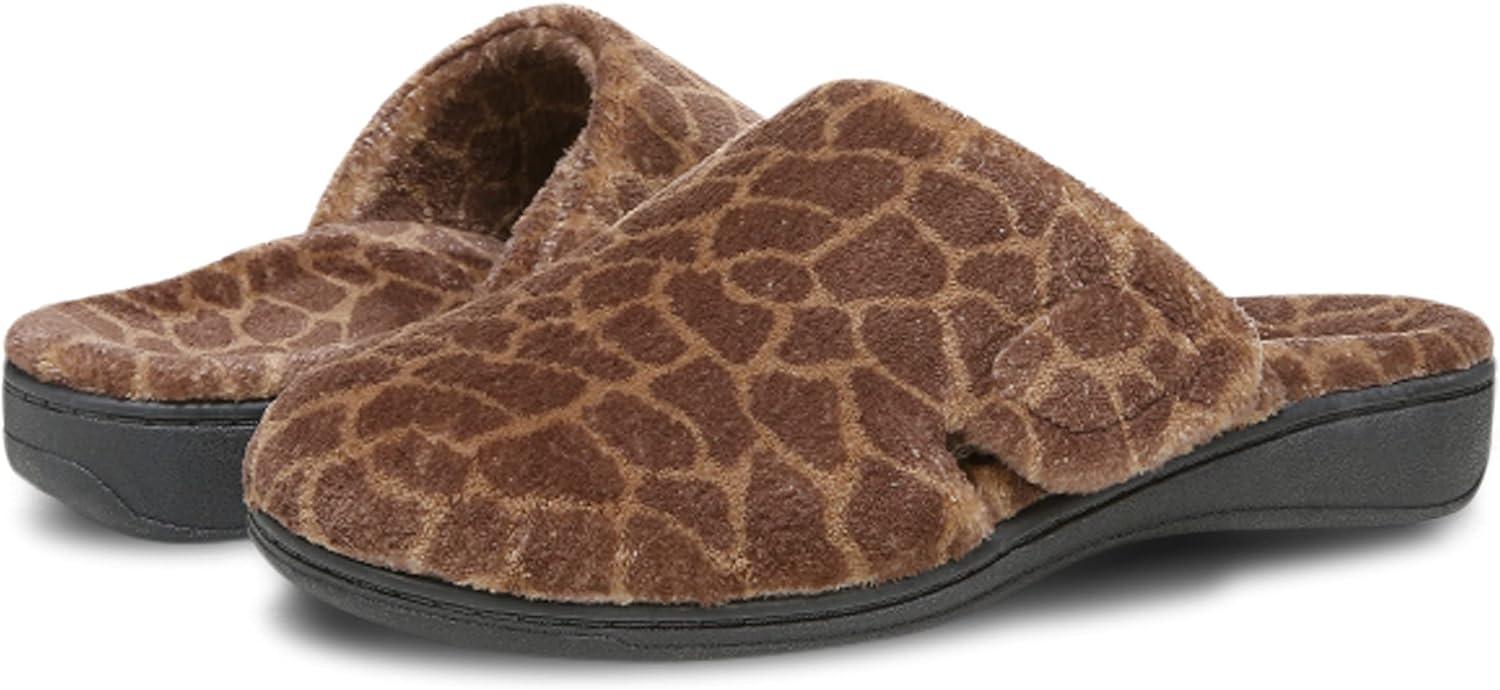 image:imageVionic Womens Gemma Mule Slipper Comfortable Spa House Slippers That Include ThreeZone Comfort with Orthotic Insole Arch Support Soft House Shoes for LadiesBrownie Giraffe