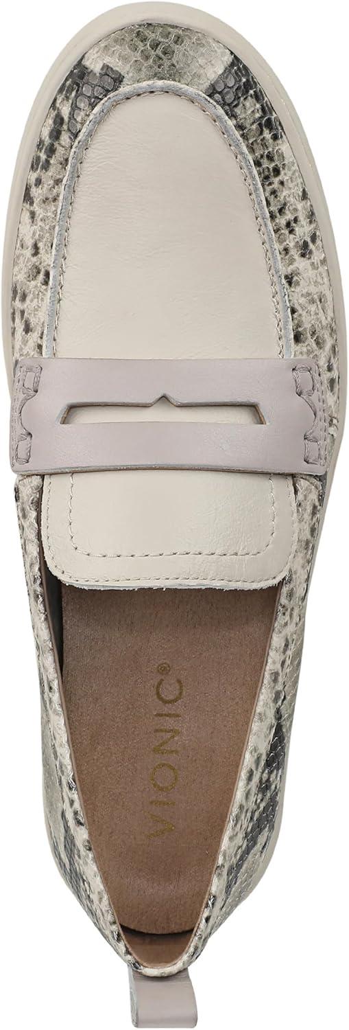 image:imageVionic Womens Uptown Mule 2Cream Snake Embossed Leather