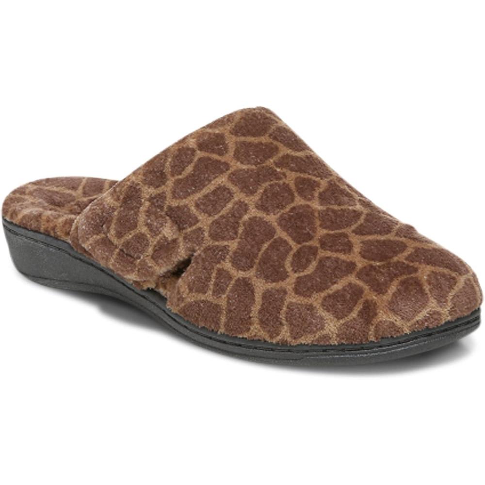 image:imageVionic Womens Gemma Mule Slipper Comfortable Spa House Slippers That Include ThreeZone Comfort with Orthotic Insole Arch Support Soft House Shoes for LadiesBrownie Giraffe