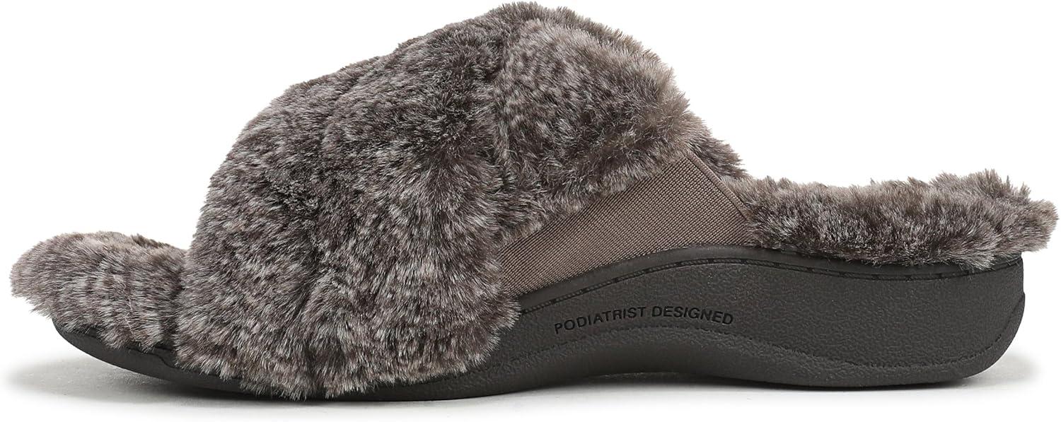 image:imageVionic womens Relax Ii SlidesDark Brown Faux Fur