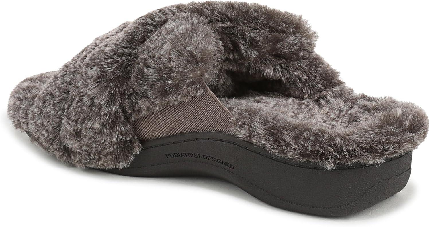 image:imageVionic womens Relax Ii SlidesDark Brown Faux Fur