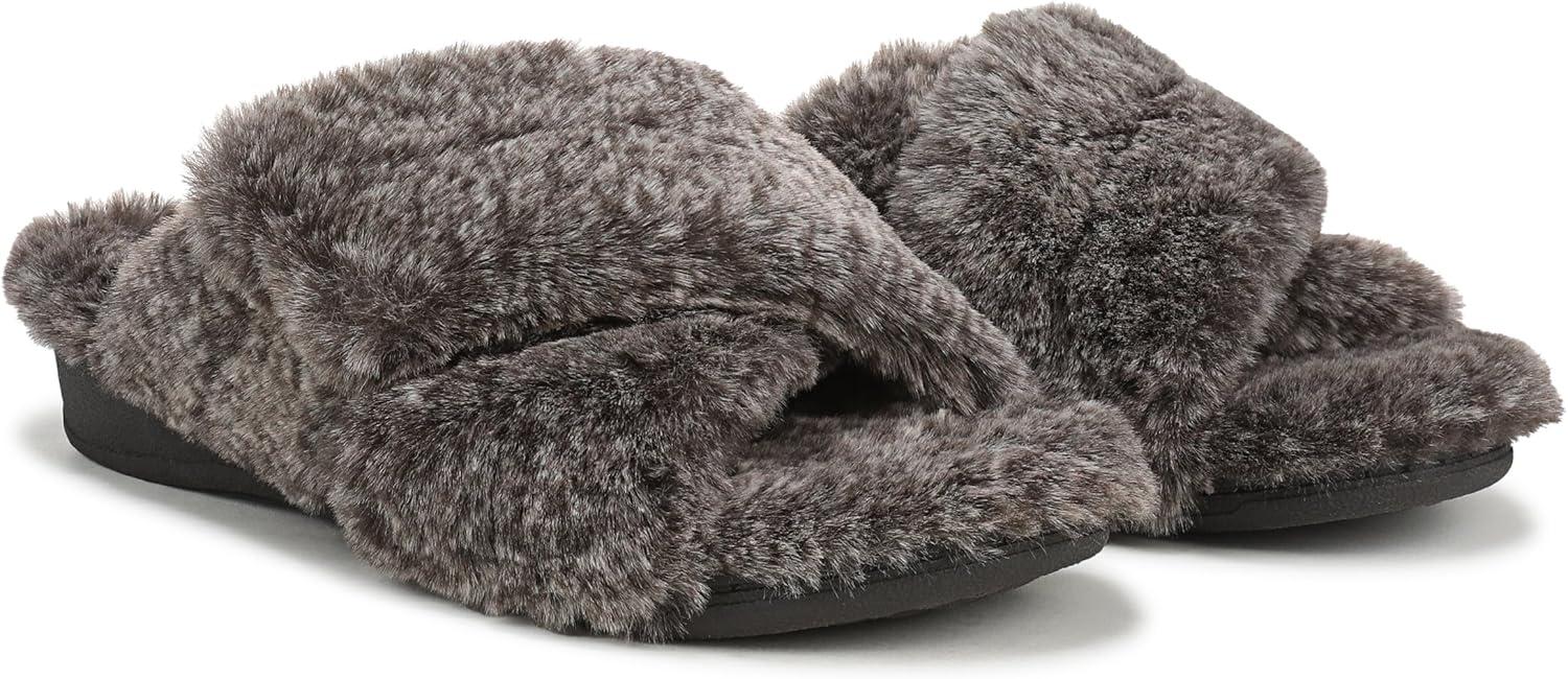 image:imageVionic womens Relax Ii SlidesDark Brown Faux Fur