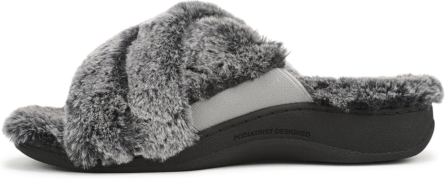 image:imageVionic womens Relax Ii SlidesDark Grey Faux Fur