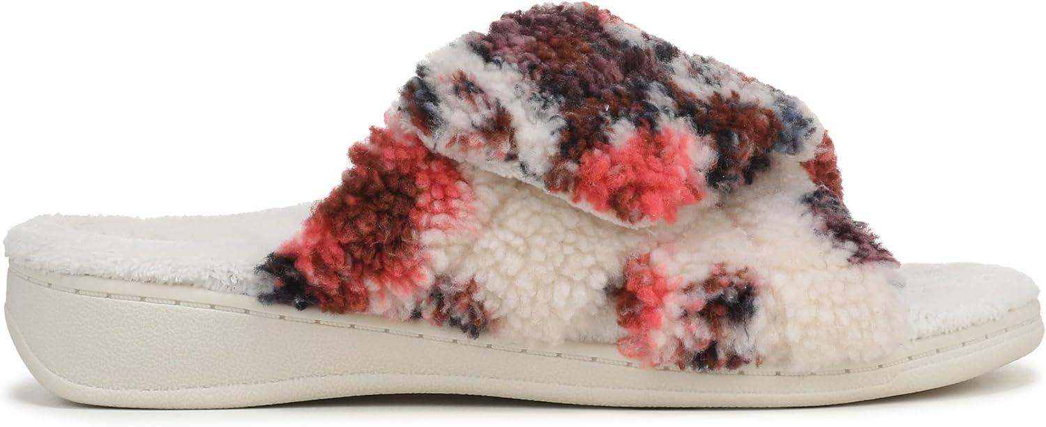 image:imageVionic womens Relax Ii SlidesIvory Floral Faux Fur