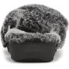 Vionic womens Relax Ii Slides(Dark Grey Faux Fur)