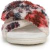 Vionic womens Relax Ii Slides(Ivory Floral Faux Fur)