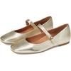 Vionic Womens Alameda Mary Janes(Gold Leather)