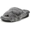 Vionic womens Relax Ii Slides(Dark Grey Faux Fur)