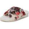 Vionic womens Relax Ii Slides(Ivory Floral Faux Fur)