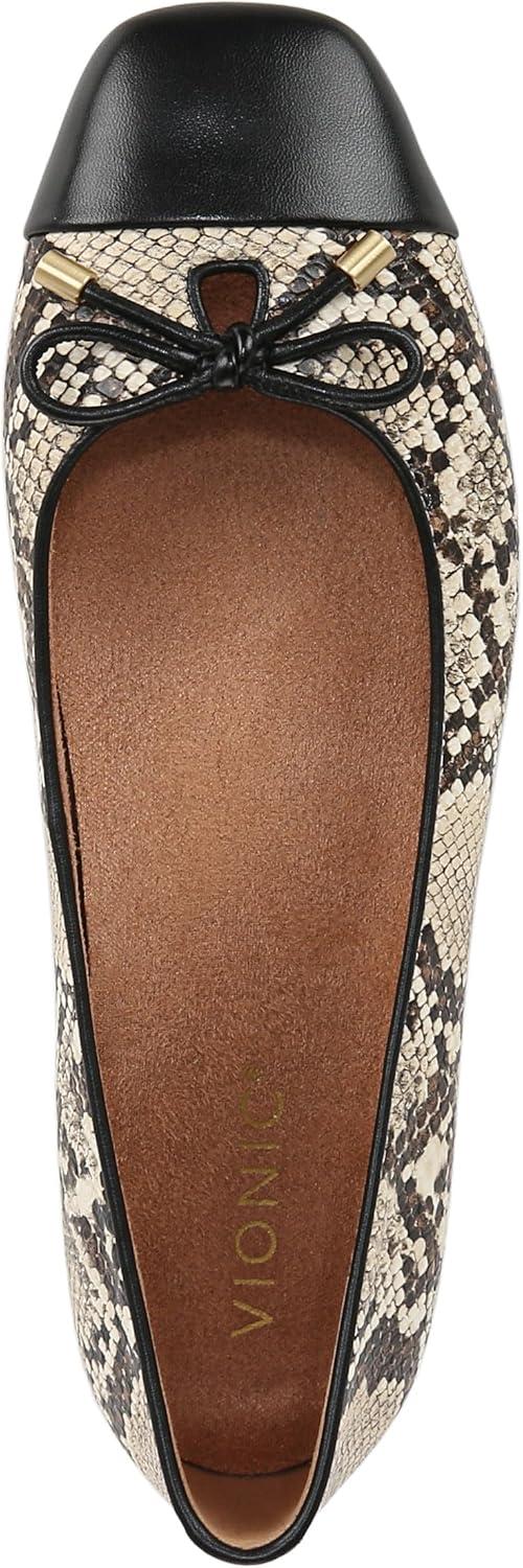image:imageVionic Womens Klara Ballet FlatIvory Multi Leather