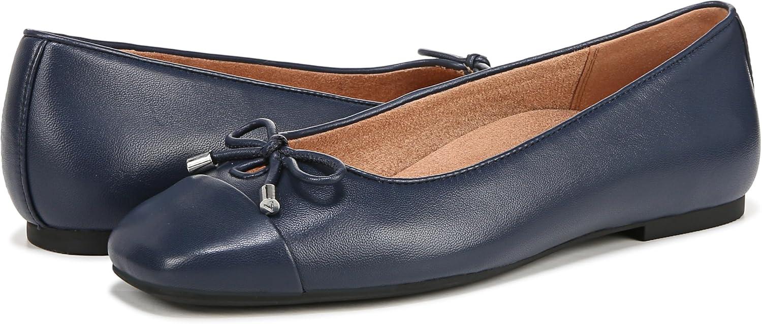 image:imageVionic Womens Klara Ballet FlatNavy Nappa Leather