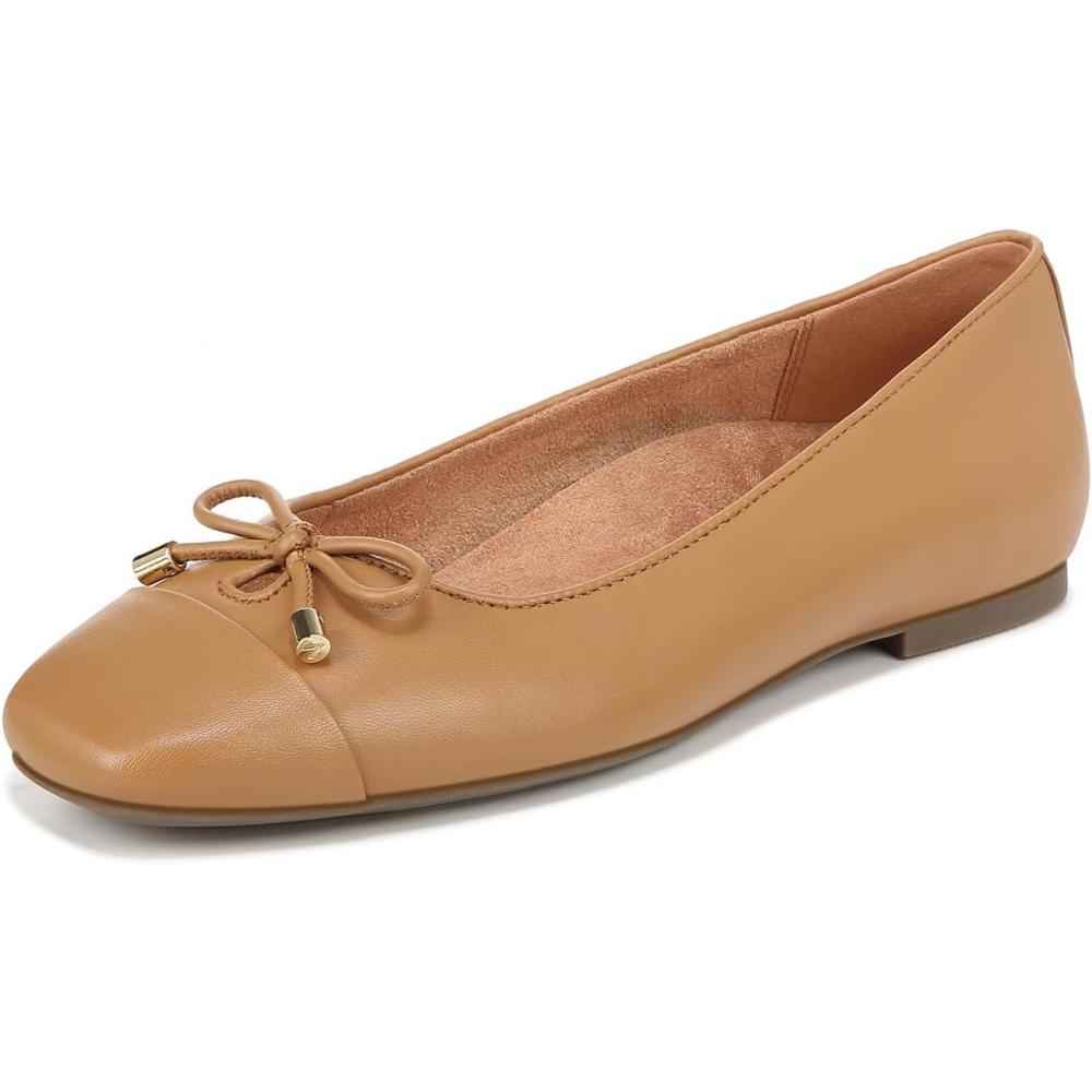 image:imageVionic Womens Klara Ballet FlatCamel Leather